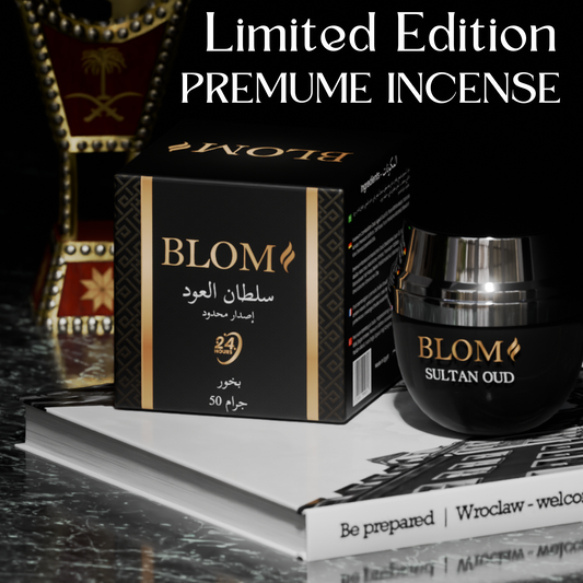 Blom Sultan Al Oud Incense 50 gm | Premium Bakhoor – Dukhoon and Maamoul from the finest types of oud for homes and occasions lasts up to 24 hours